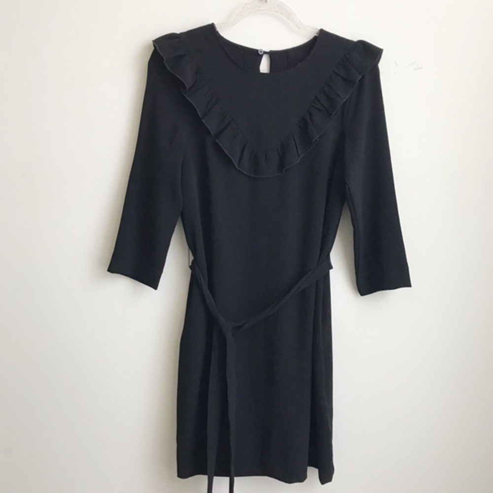 H&M black ruffle dress